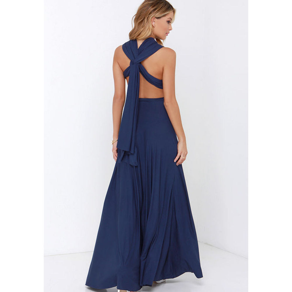 Robe longue sexy pour femmes, convertible et multipositions, style bohème, maxi, club, rouge, bandage, longue, de soirée, pour demoiselle d'honneur, robe longue femme infinity