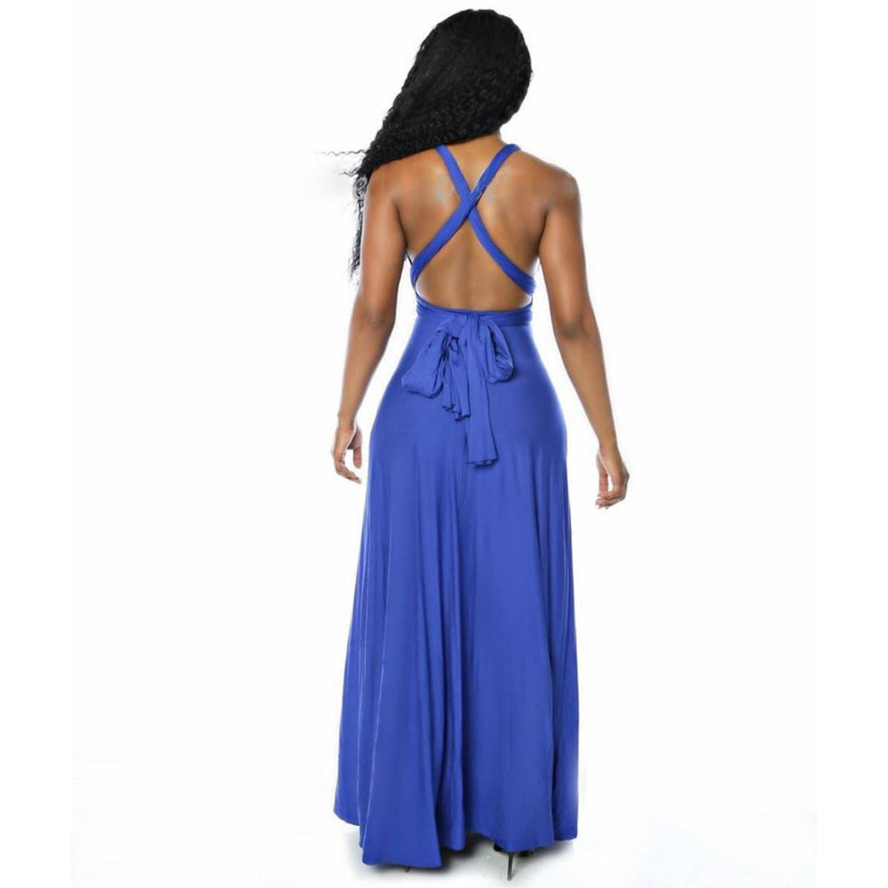 Robe longue sexy pour femmes, convertible et multipositions, style bohème, maxi, club, rouge, bandage, longue, de soirée, pour demoiselle d'honneur, robe longue femme infinity
