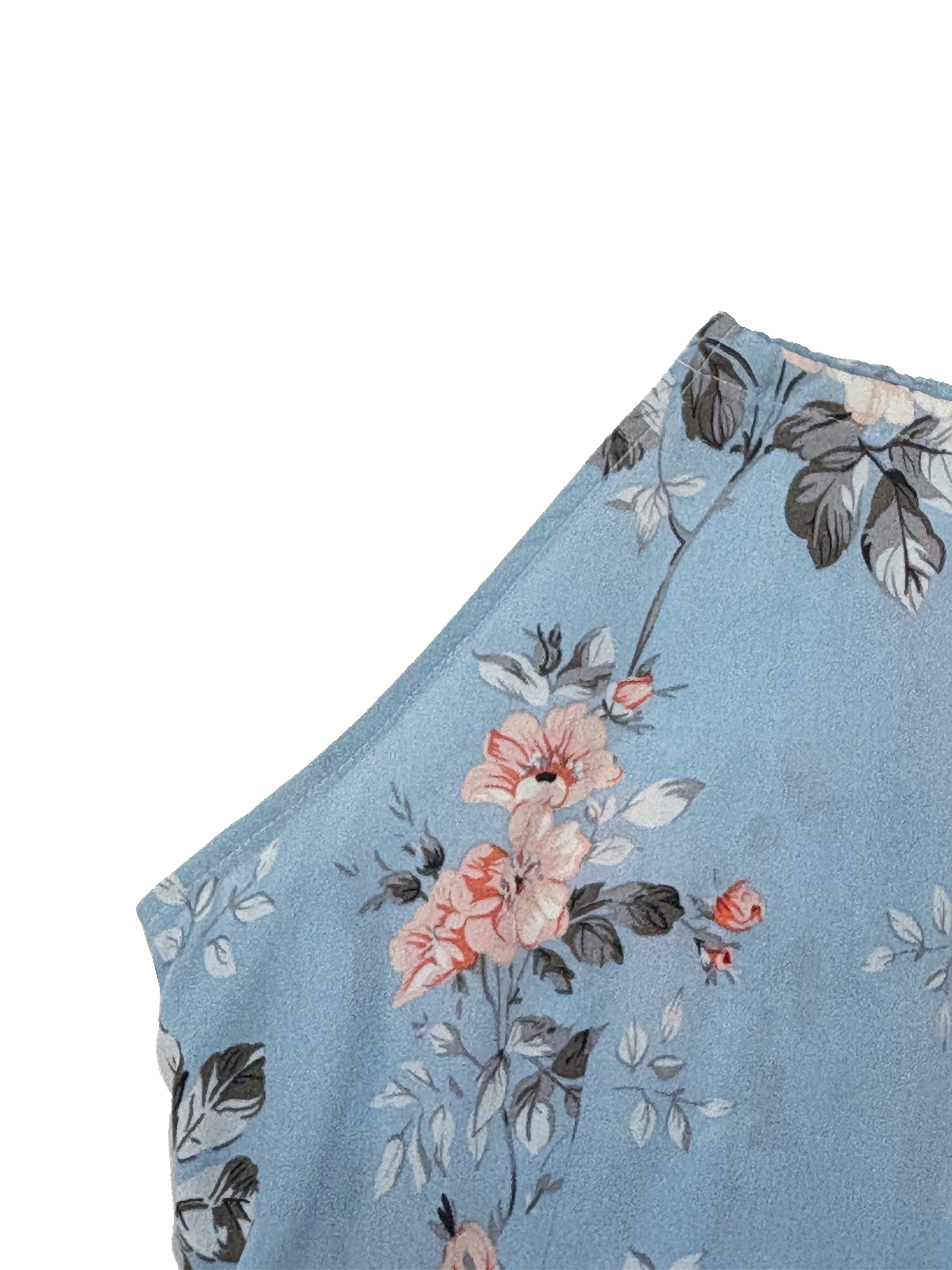 Robe licou fendue sur la cuisse à imprimé floral pour femme - sans manches, moulante, sexy, pour la plage ou les clubs