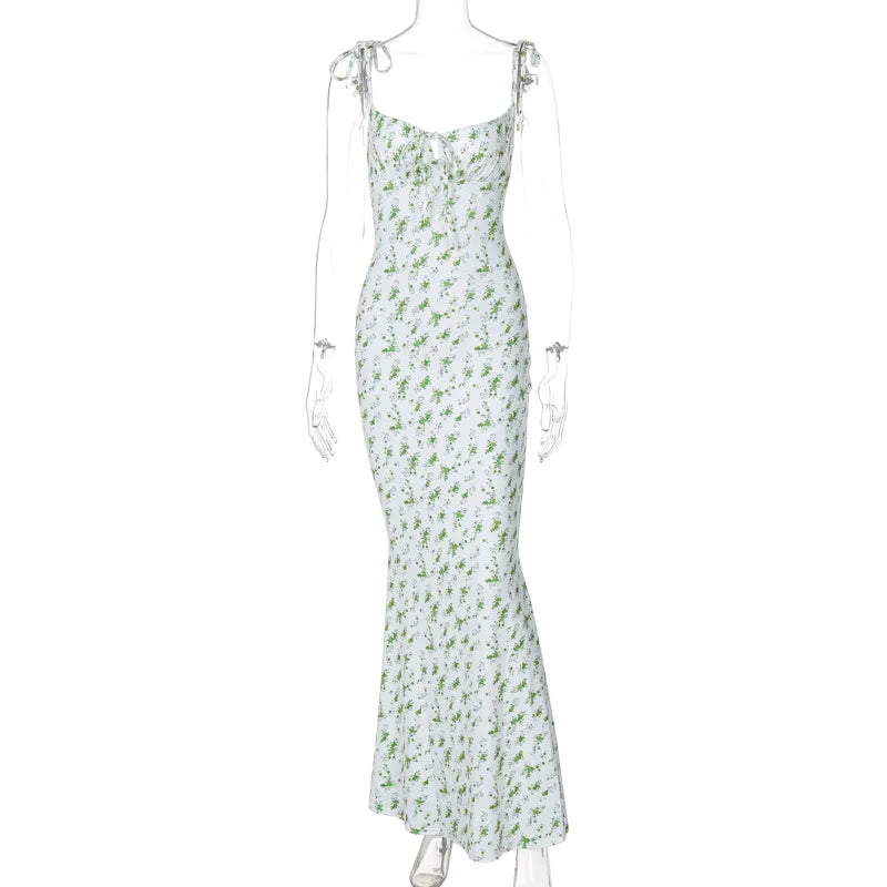 Hugcitar Robe longue élégante et moulante à fleurs pour femme, style bohème, tenue de ville, été 2026, vente en gros d'articles pour entreprises