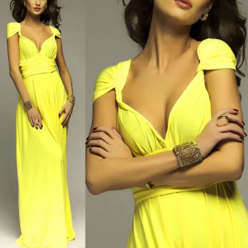 Robe longue sexy pour femmes, convertible et multipositions, style bohème, maxi, club, rouge, bandage, longue, de soirée, pour demoiselle d'honneur, robe longue femme infinity