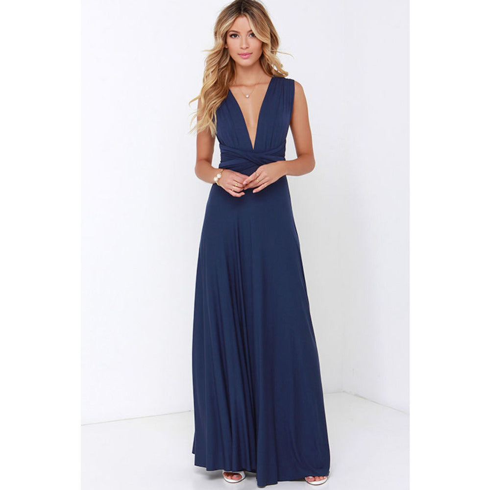 Robe longue sexy pour femmes, convertible et multipositions, style bohème, maxi, club, rouge, bandage, longue, de soirée, pour demoiselle d'honneur, robe longue femme infinity