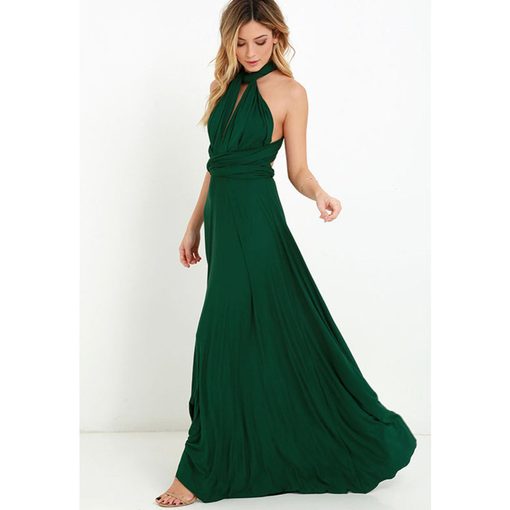 Robe longue sexy pour femmes, convertible et multipositions, style bohème, maxi, club, rouge, bandage, longue, de soirée, pour demoiselle d'honneur, robe longue femme infinity