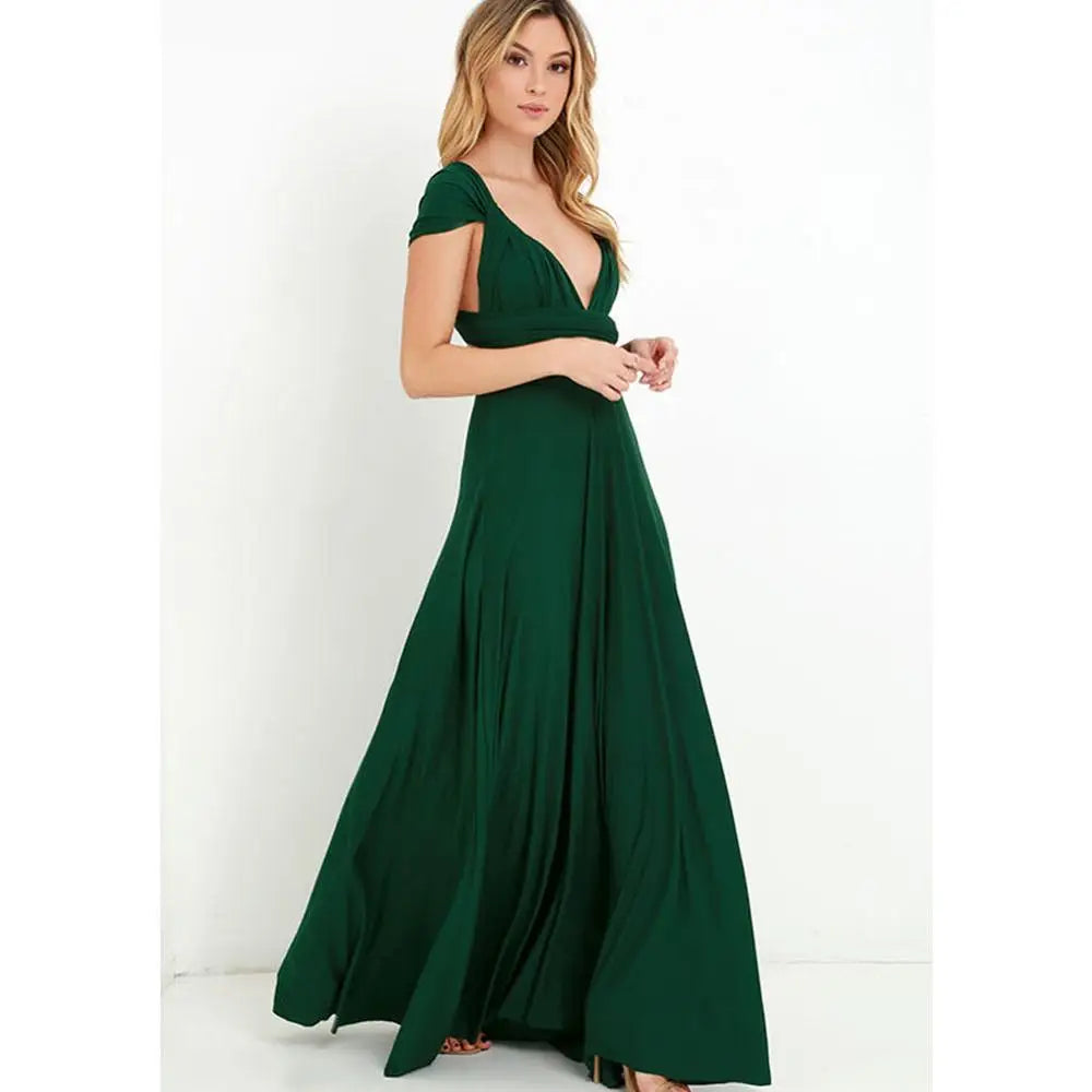 Robe longue sexy pour femmes, convertible et multipositions, style bohème, maxi, club, rouge, bandage, longue, de soirée, pour demoiselle d'honneur, robe longue femme infinity