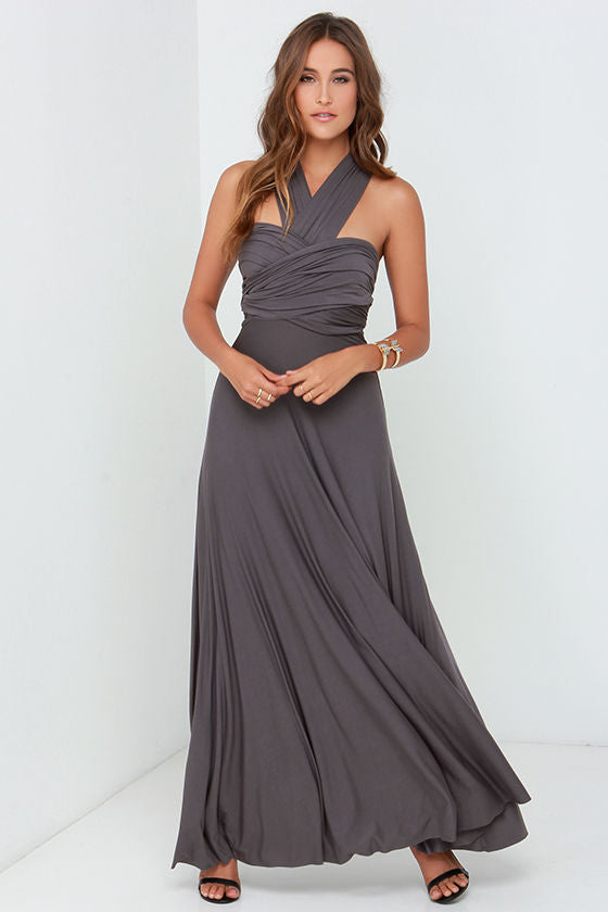 Robe longue sexy pour femmes, convertible et multipositions, style bohème, maxi, club, rouge, bandage, longue, de soirée, pour demoiselle d'honneur, robe longue femme infinity