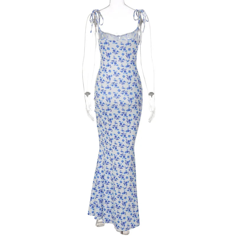Hugcitar Robe longue élégante et moulante à fleurs pour femme, style bohème, tenue de ville, été 2026, vente en gros d'articles pour entreprises