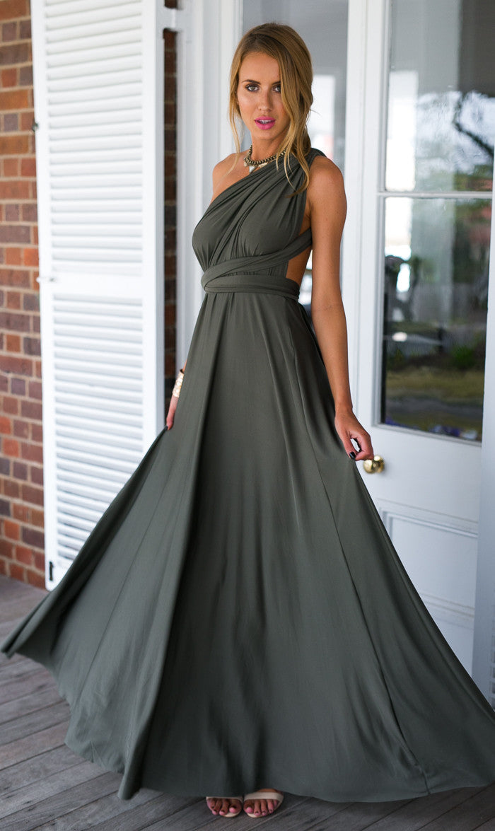 Robe longue sexy pour femmes, convertible et multipositions, style bohème, maxi, club, rouge, bandage, longue, de soirée, pour demoiselle d'honneur, robe longue femme infinity