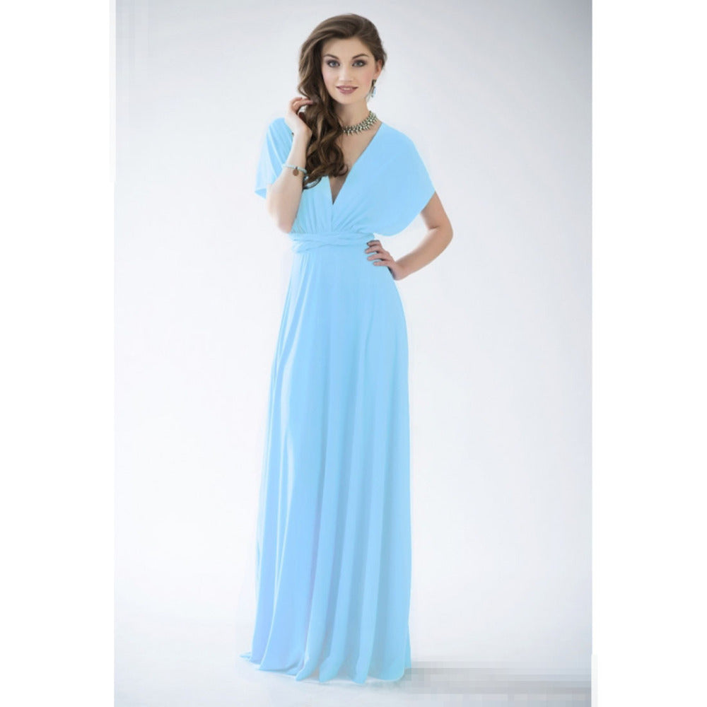 Robe longue sexy pour femmes, convertible et multipositions, style bohème, maxi, club, rouge, bandage, longue, de soirée, pour demoiselle d'honneur, robe longue femme infinity