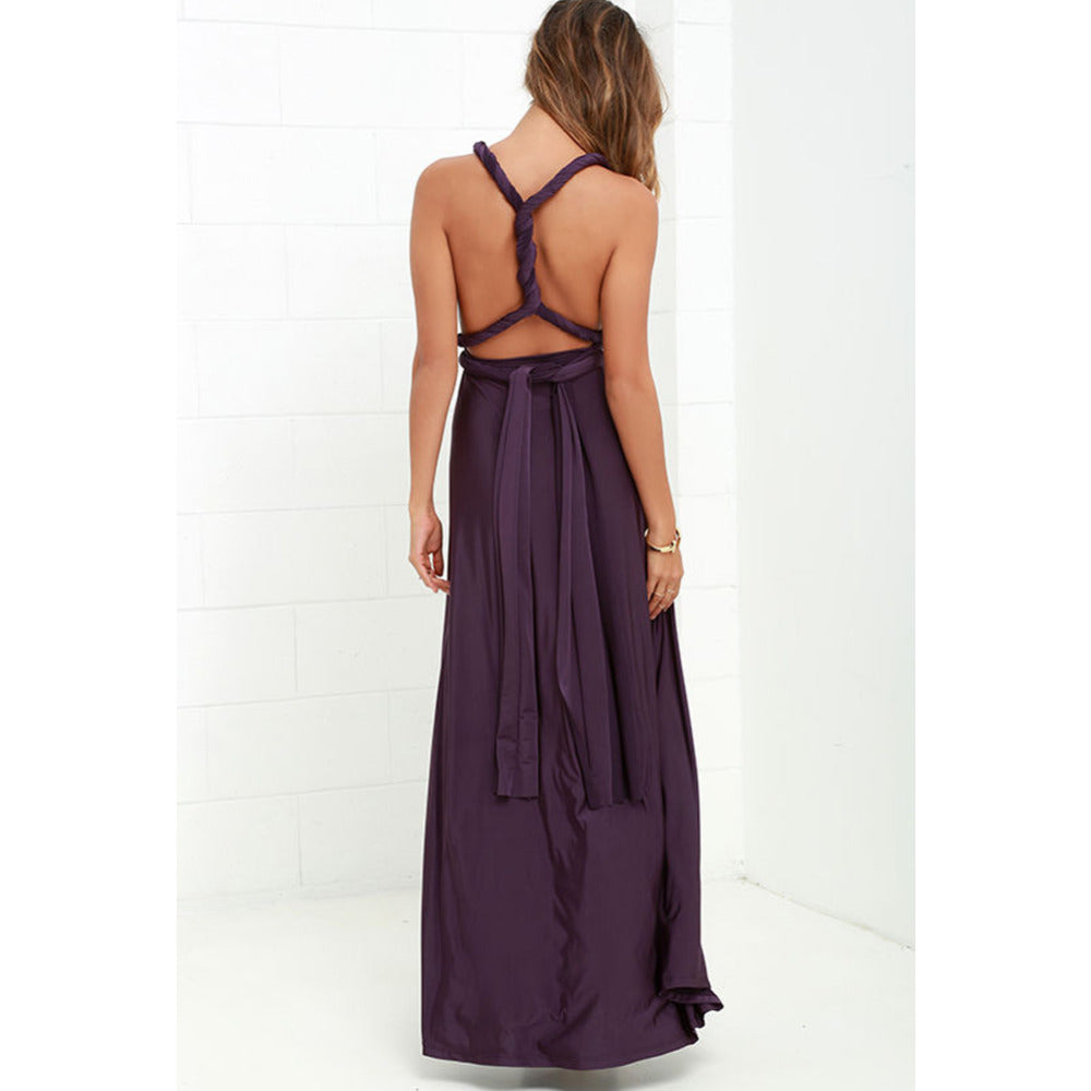 Robe longue sexy pour femmes, convertible et multipositions, style bohème, maxi, club, rouge, bandage, longue, de soirée, pour demoiselle d'honneur, robe longue femme infinity
