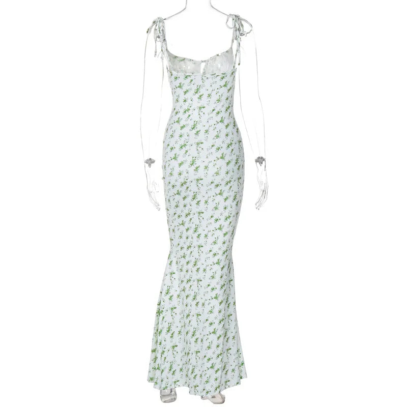 Hugcitar Robe longue élégante et moulante à fleurs pour femme, style bohème, tenue de ville, été 2026, vente en gros d'articles pour entreprises