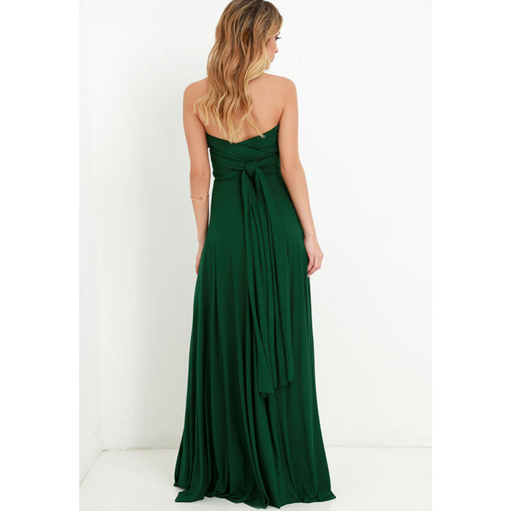 Robe longue sexy pour femmes, convertible et multipositions, style bohème, maxi, club, rouge, bandage, longue, de soirée, pour demoiselle d'honneur, robe longue femme infinity