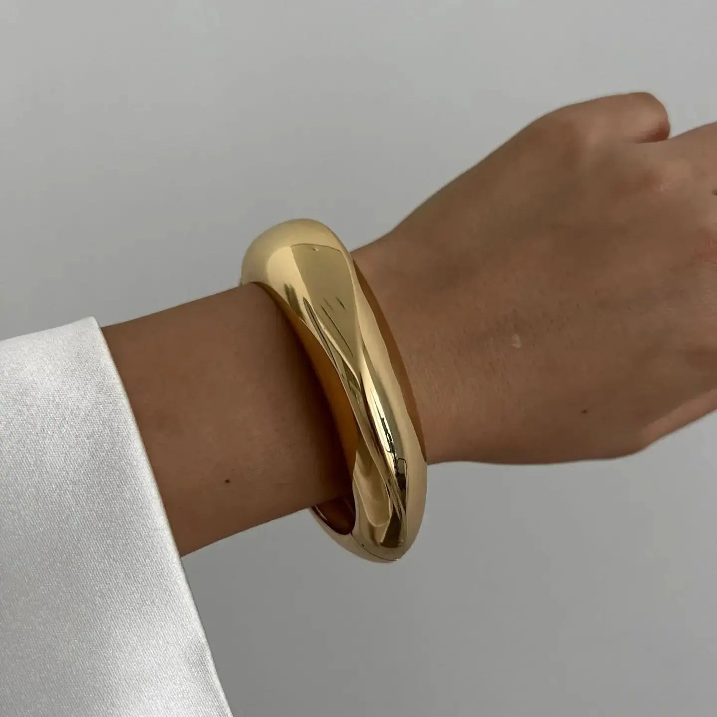 DIEZI 3 Styles Vintage Hip Hop Metal Cuff Bangles Punk Gold Silver Color Geometric Spring Bangles For Women Bracelet Men Jewelry