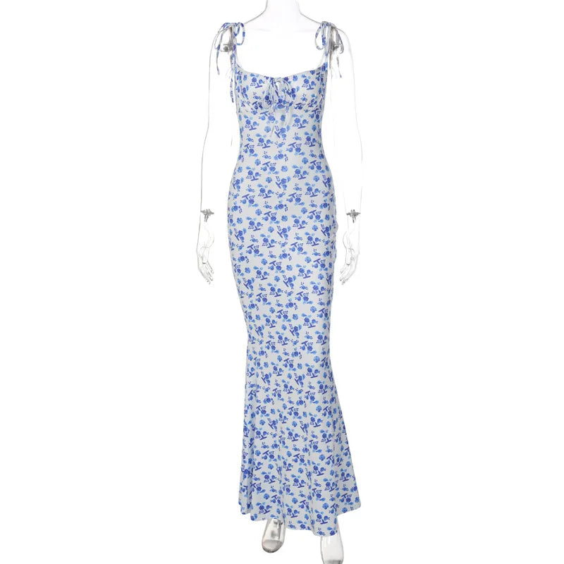 Hugcitar Robe longue élégante et moulante à fleurs pour femme, style bohème, tenue de ville, été 2026, vente en gros d'articles pour entreprises