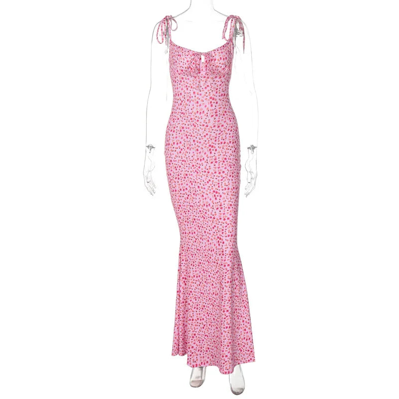 Hugcitar Robe longue élégante et moulante à fleurs pour femme, style bohème, tenue de ville, été 2026, vente en gros d'articles pour entreprises