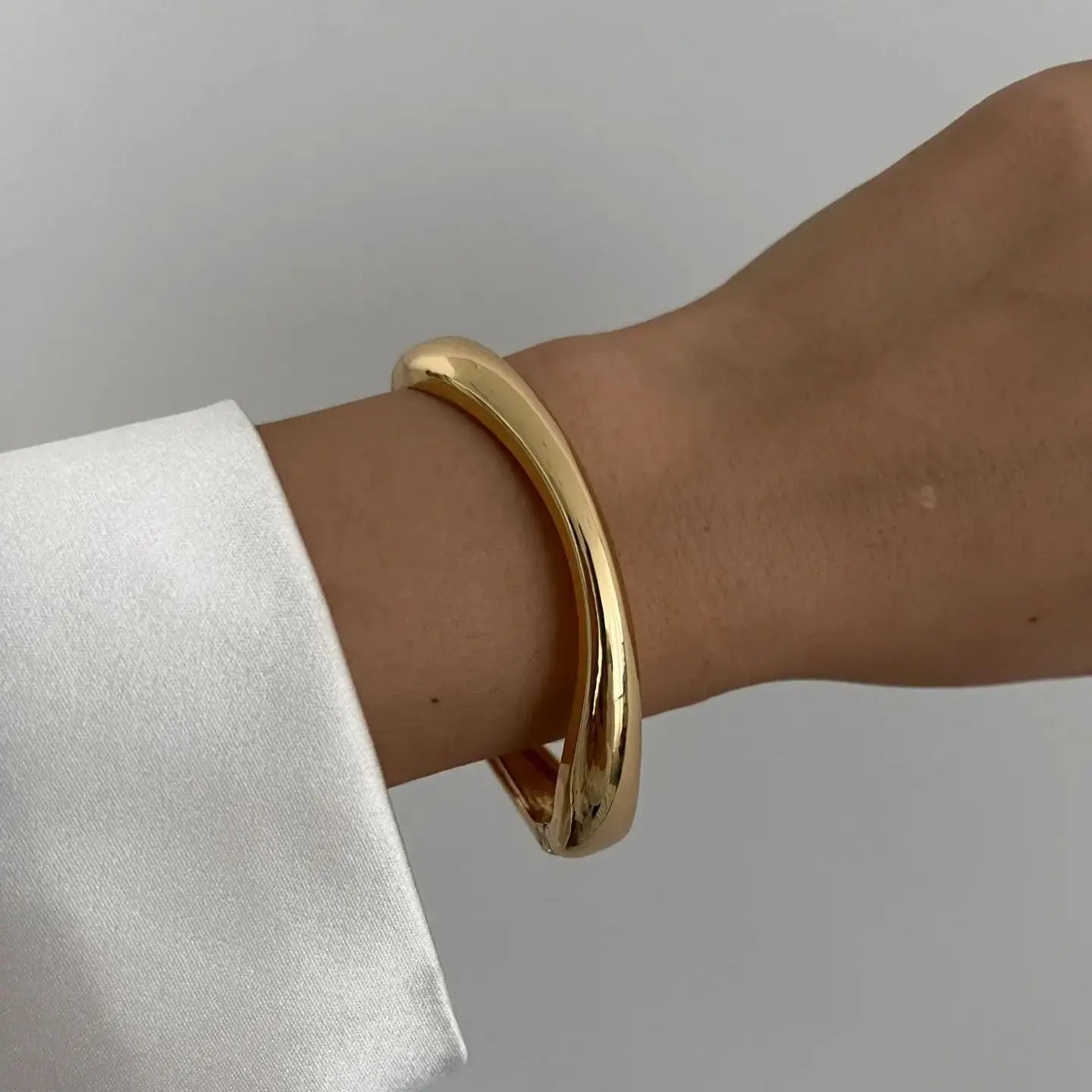 DIEZI 3 Styles Vintage Hip Hop Metal Cuff Bangles Punk Gold Silver Color Geometric Spring Bangles For Women Bracelet Men Jewelry