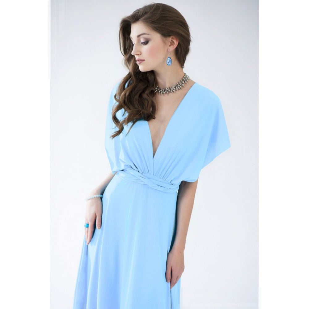 Robe longue sexy pour femmes, convertible et multipositions, style bohème, maxi, club, rouge, bandage, longue, de soirée, pour demoiselle d'honneur, robe longue femme infinity