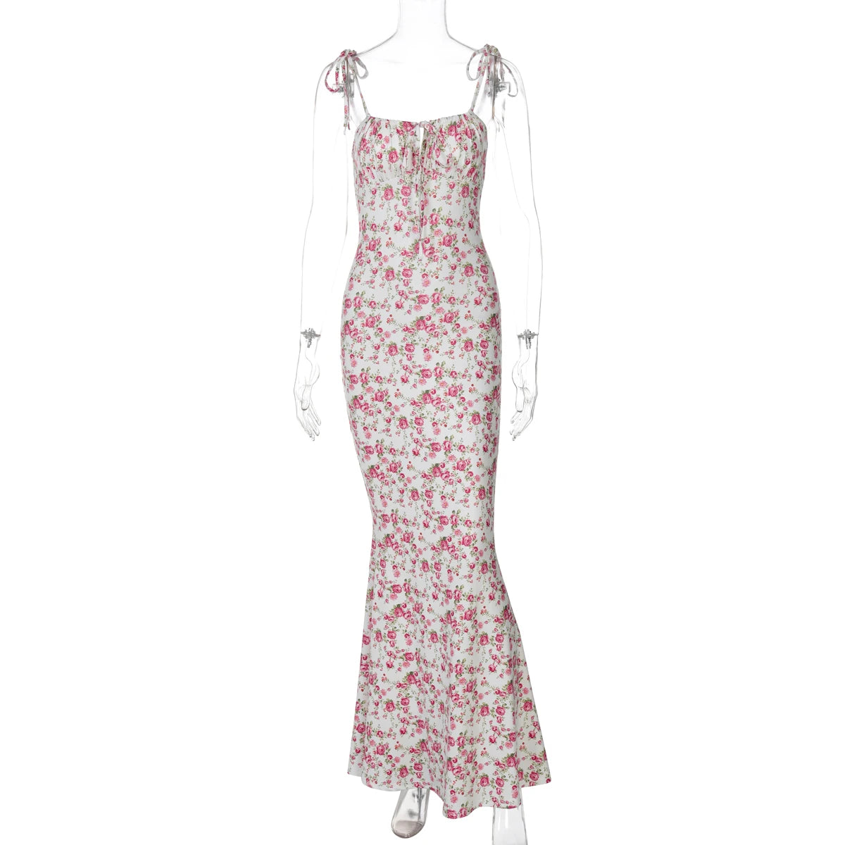 Hugcitar Robe longue élégante et moulante à fleurs pour femme, style bohème, tenue de ville, été 2026, vente en gros d'articles pour entreprises