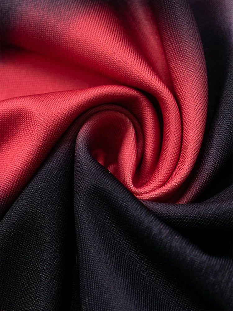 Robe courte sexy pour femme, imprimé rouge, été, épaules dénudées, sans manches, mode streetwear, moulante élégante