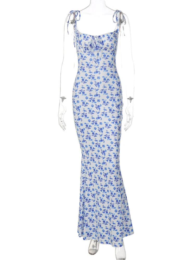Hugcitar Robe longue élégante et moulante à fleurs pour femme, style bohème, tenue de ville, été 2026, vente en gros d'articles pour entreprises