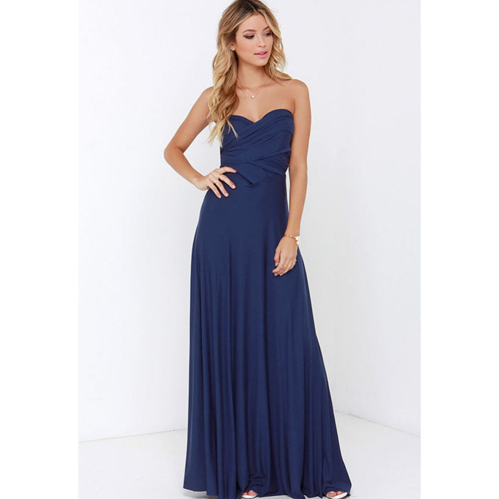 Robe longue sexy pour femmes, convertible et multipositions, style bohème, maxi, club, rouge, bandage, longue, de soirée, pour demoiselle d'honneur, robe longue femme infinity