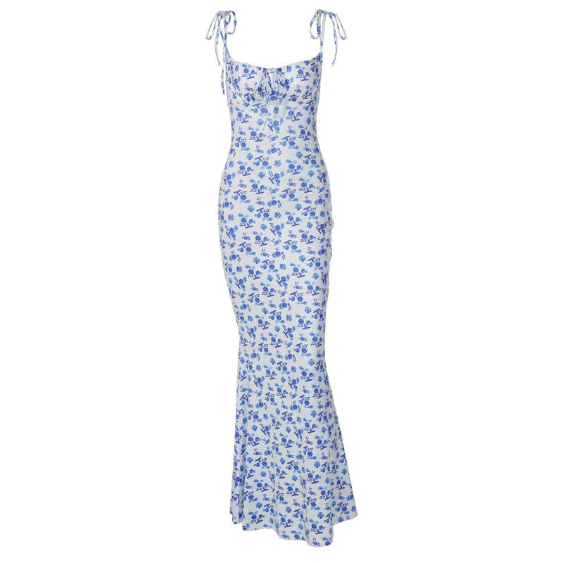 Hugcitar Robe longue élégante et moulante à fleurs pour femme, style bohème, tenue de ville, été 2026, vente en gros d'articles pour entreprises