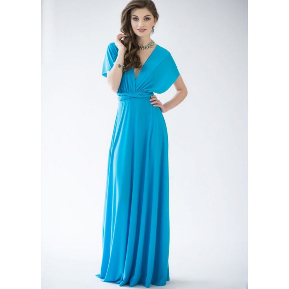 Robe longue sexy pour femmes, convertible et multipositions, style bohème, maxi, club, rouge, bandage, longue, de soirée, pour demoiselle d'honneur, robe longue femme infinity