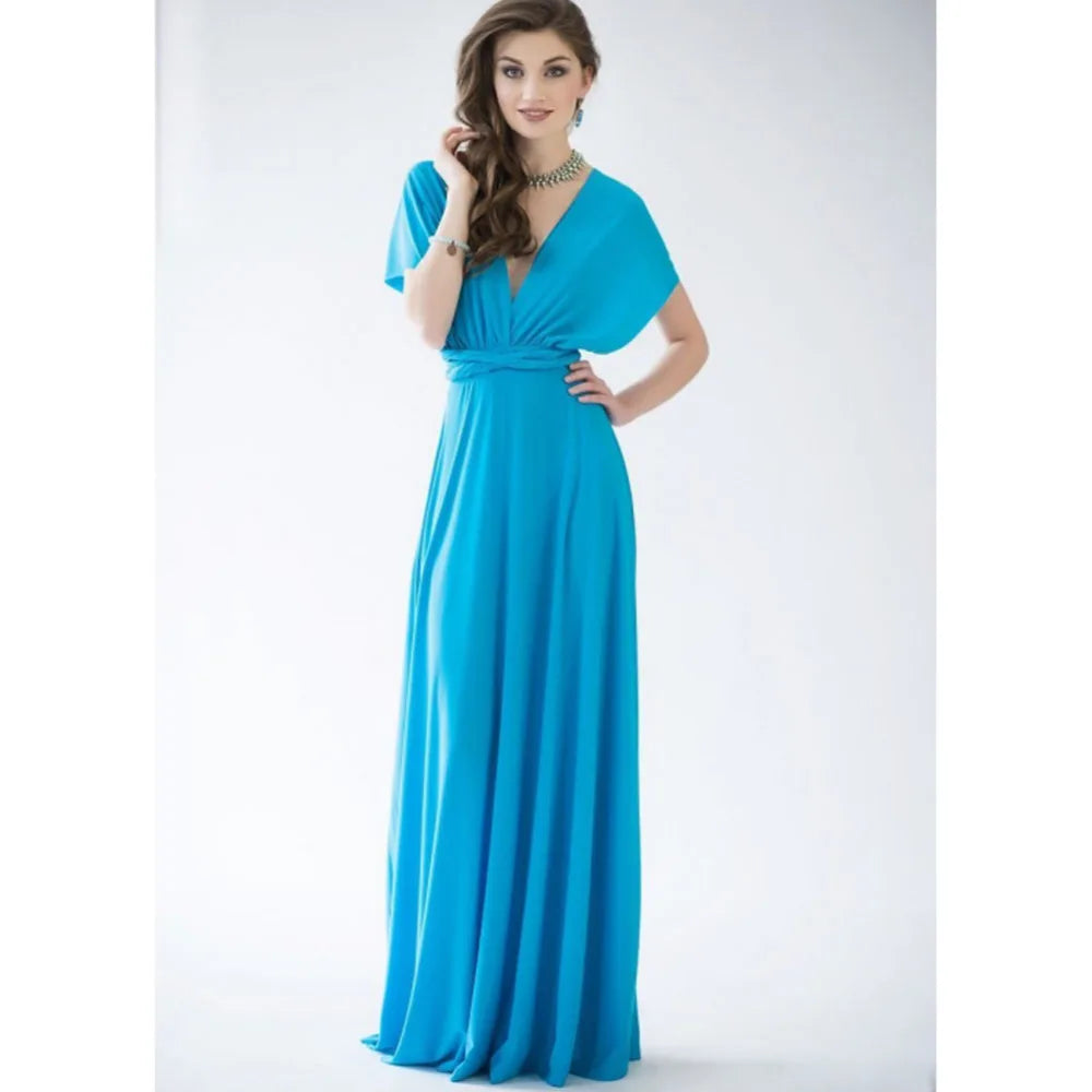 Robe longue sexy pour femmes, convertible et multipositions, style bohème, maxi, club, rouge, bandage, longue, de soirée, pour demoiselle d'honneur, robe longue femme infinity