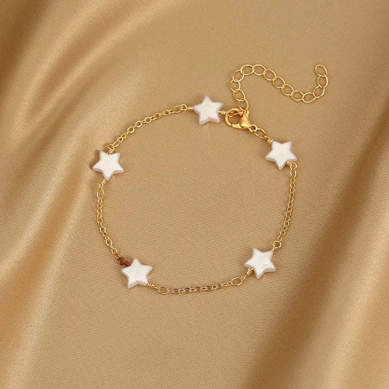 Korean Colorful Heart Bracelet For Women Exquisite Crystal Zircon Metal Chain Bracelets Bangles Girl Party Wedding Jewelry Gifts